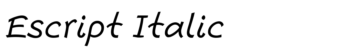 Escript Italic